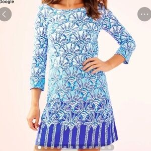 Lilly Pulitzer  Bay Dress Whisper Blue Size small